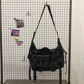 Unisex Harajuku Nylon Crossbody Messenger Bag | Nixie BB-1021 Crossbody Messenger Bag Nixie Black