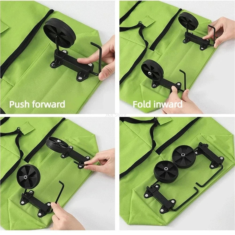 Folding Shopping Trolley – Lightweight Portable Grocery Cart Folding Shopping Trolley Nixie