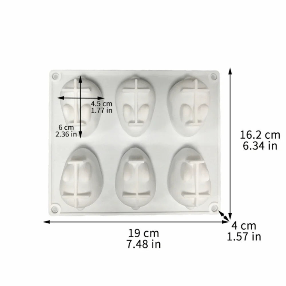 Silicone 3D Bunny Cake Mold – 6 Cavity Non-Stick Baking Mould