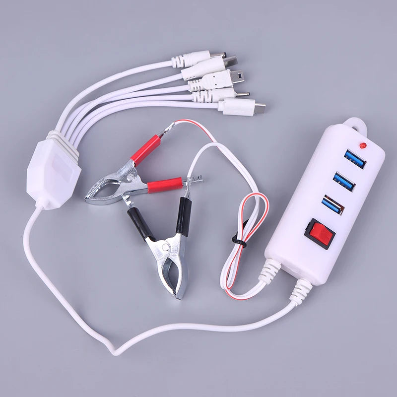 3-Port USB Clip Charger with Switch | Universal Phone Charger USB Clip Charger Nixie
