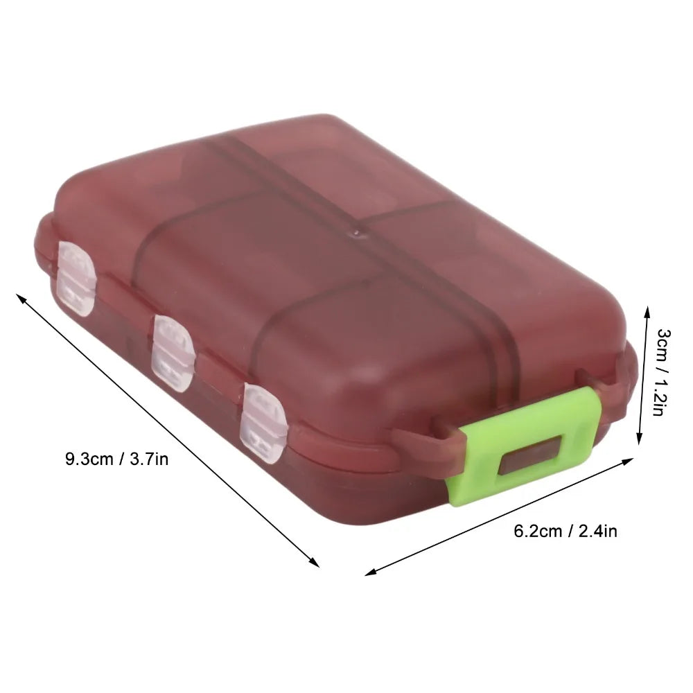 Portable 10-Compartment Waterproof Travel Medicine Pill Case