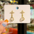 Long Diamond Tassel Drop Earrings – 14K Gold Plated | Women Drop Earrings Nixie XL2181-18