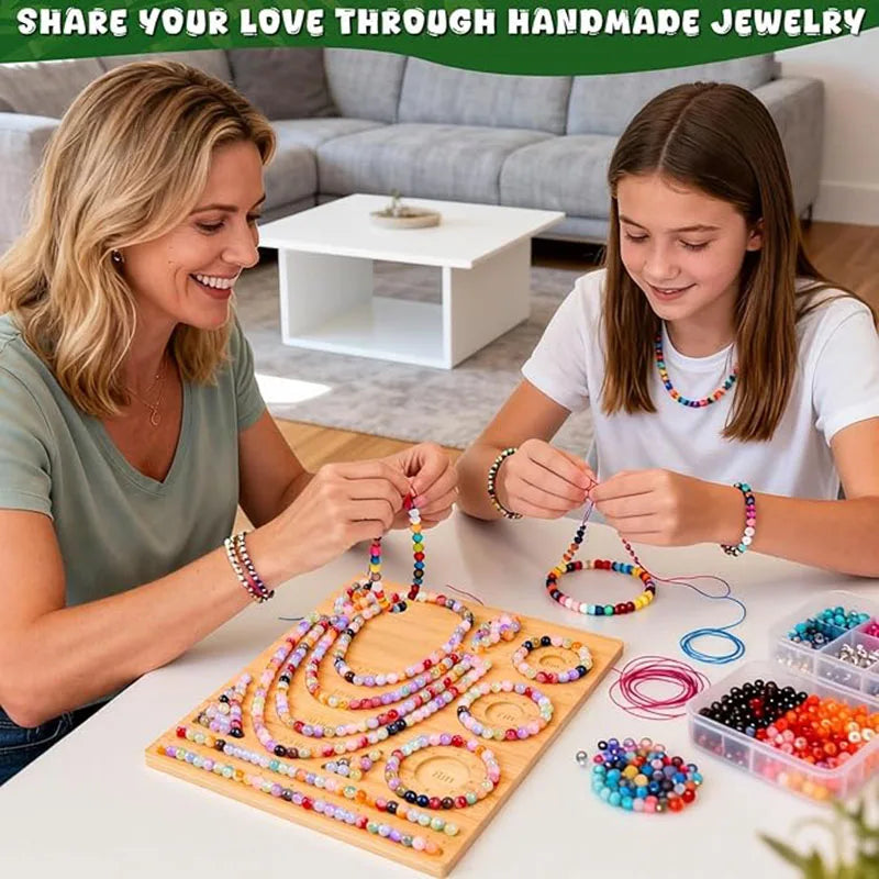Bamboo Bead Board – DIY Jewelry Making Beading Tray Organizer Beading Tray Board Nixie
