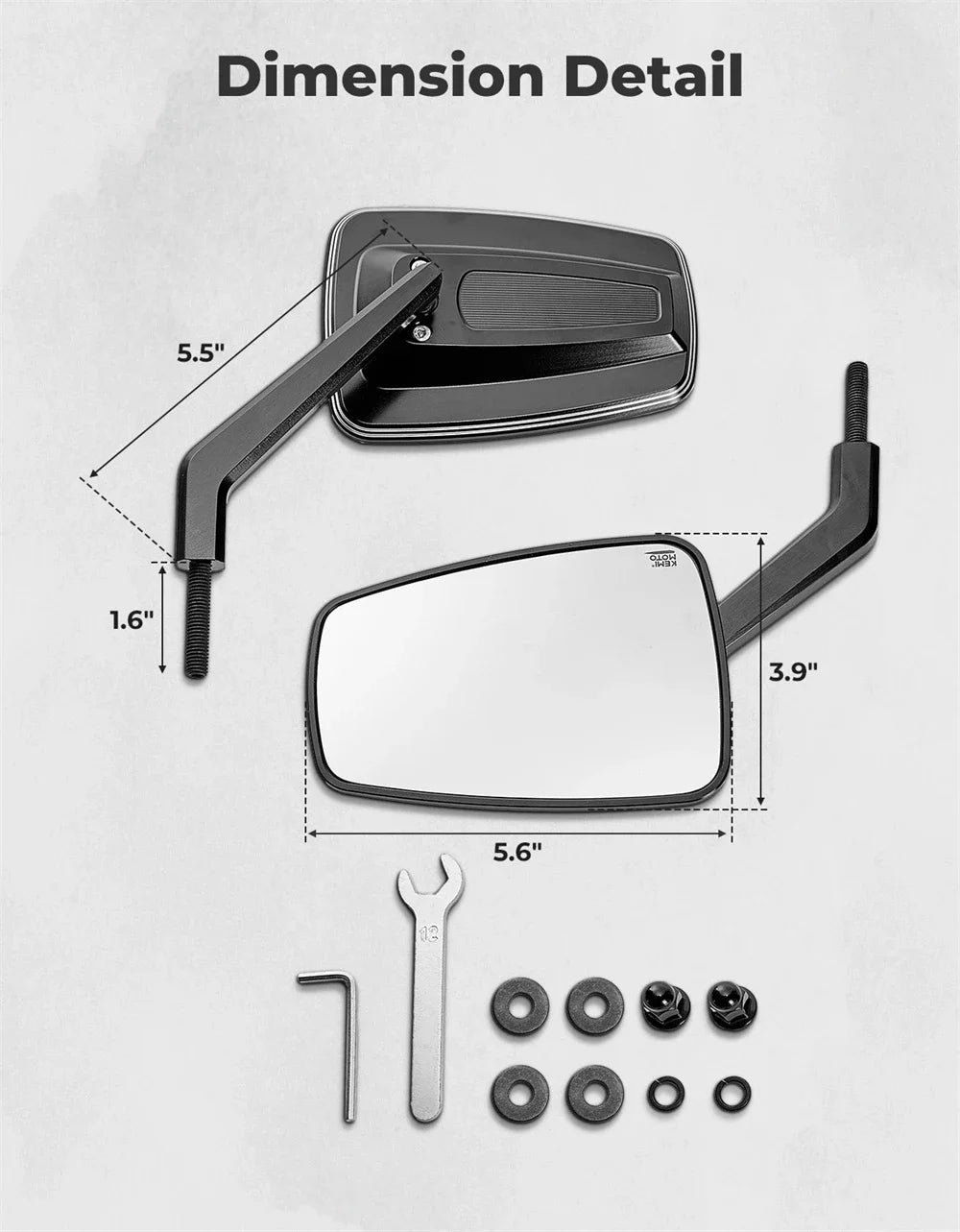 CNC Aluminum Motorcycle Side Mirrors M8 – Sportster Softail Dyna Motorcycle Side Mirrors Nixie