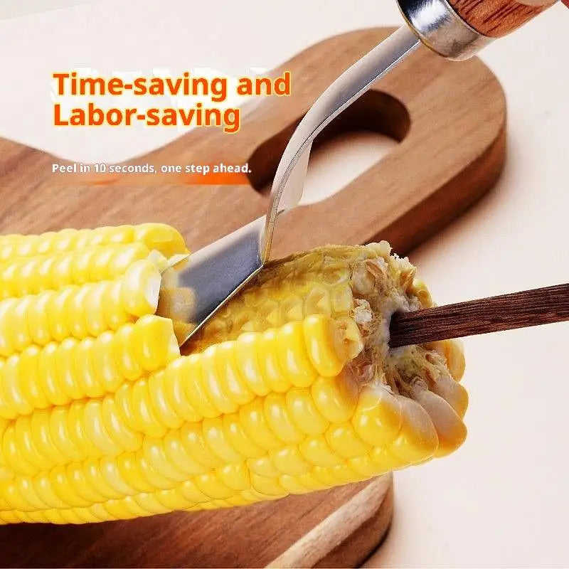 Stainless Steel Corn Peeler with Wood Handle | Corn Stripper Corn Peeler Tool Nixie