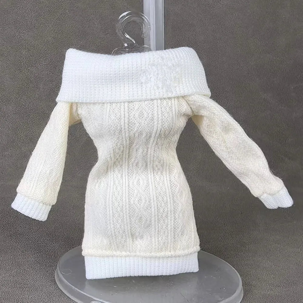 Handmade Knitted Doll Sweater Multicolor Top for 1/6 Dolls Doll Clothing Accessory Nixie