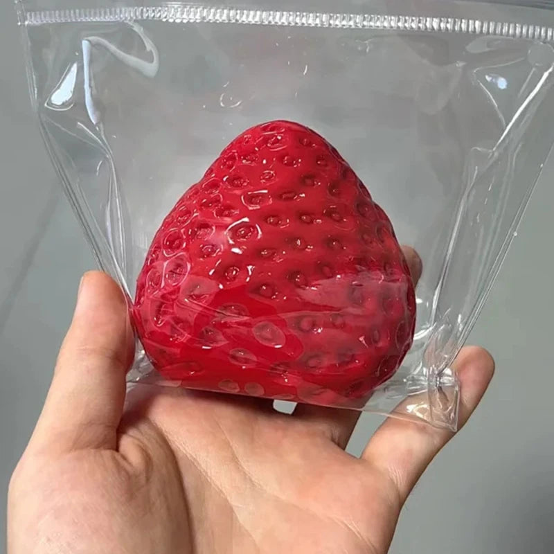 Strawberry Squishy Fidget Toy – Slow Rise Sensory Squeeze Toy