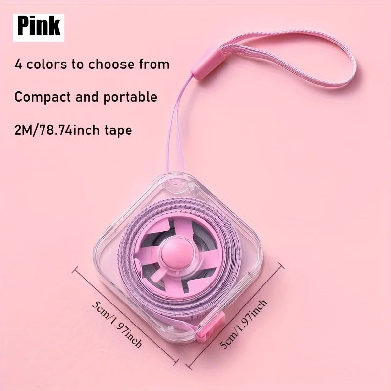 2M Mini Soft Tape Measure – Double-Sided Tailor Body Ruler Soft Tape Measure Nixie Pink