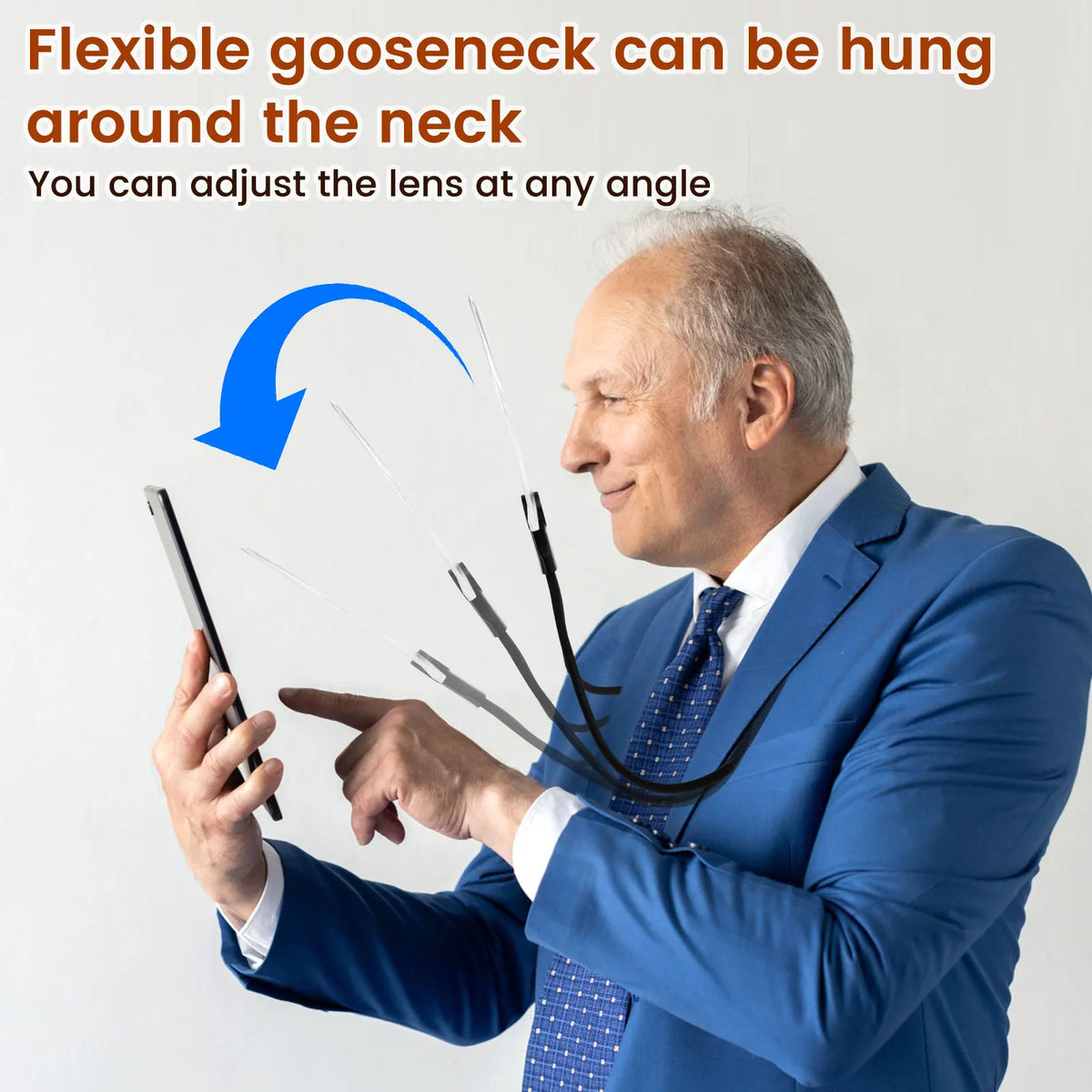 Hands-Free Neck Magnifying Glass | Large Square Lens 1.8× Hands-Free Magnifier Nixie