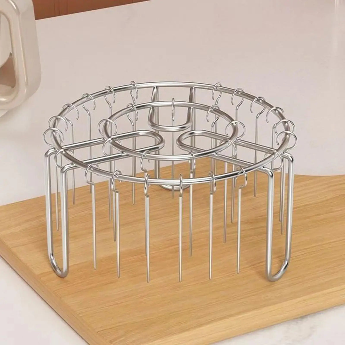 Vertical Air Fryer Skewer Rack – Stainless Steel + 24 Skewers Skewer Rack Set Nixie