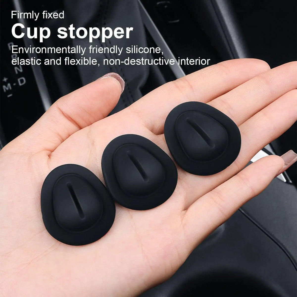 Universal Car Cup Holder Insert – Non-Slip Silicone 3-Pack