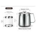 304 Stainless Steel 2L Deep Fryer Pot with Basket & Strainer Deep Fryer Pot Nixie 2L