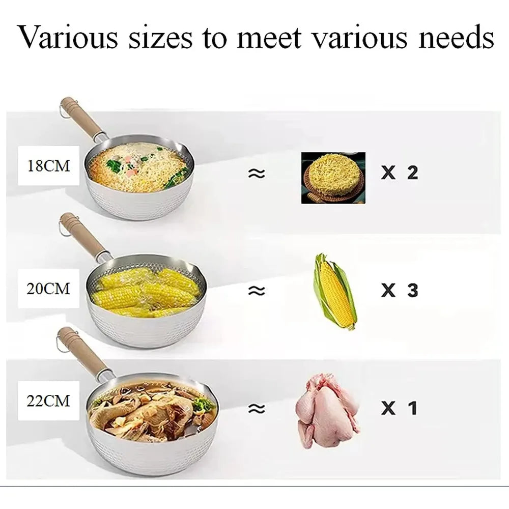 Yukihira Stainless Steel Saucepan with Glass Lid & Hook