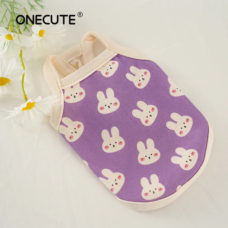 Cute Cartoon Dog Vest – Breathable Cotton Puppy Clothes Dog Vest Clothing Nixie