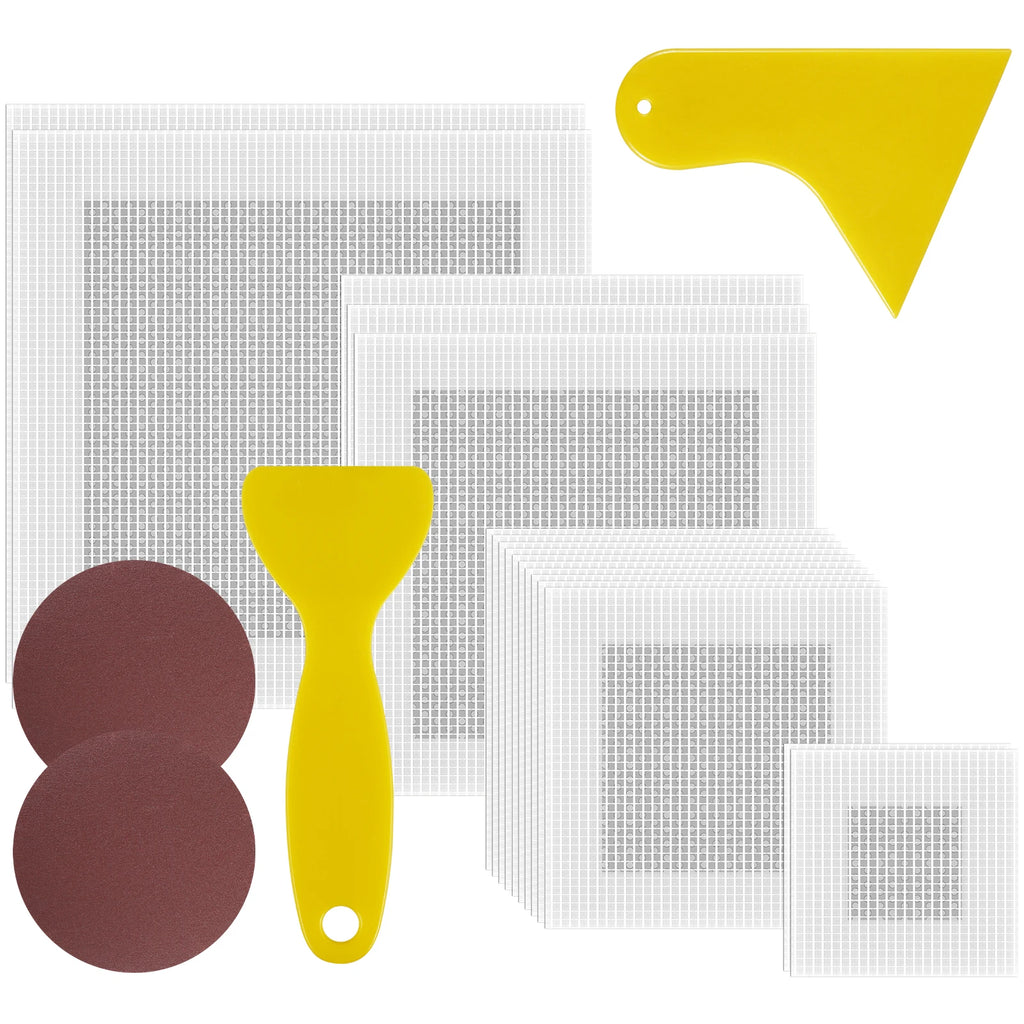 21-Pc Drywall Repair Kit – 2/4/6/8 Inch Fiberglass Mesh Patches Drywall Repair Kit Nixie