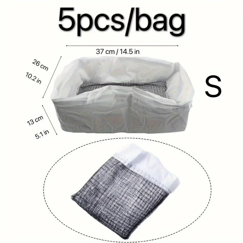 10pcs Washable Cat Litter Box Grid Filter Bags – Hands-Free Cat Litter Liner Nixie S