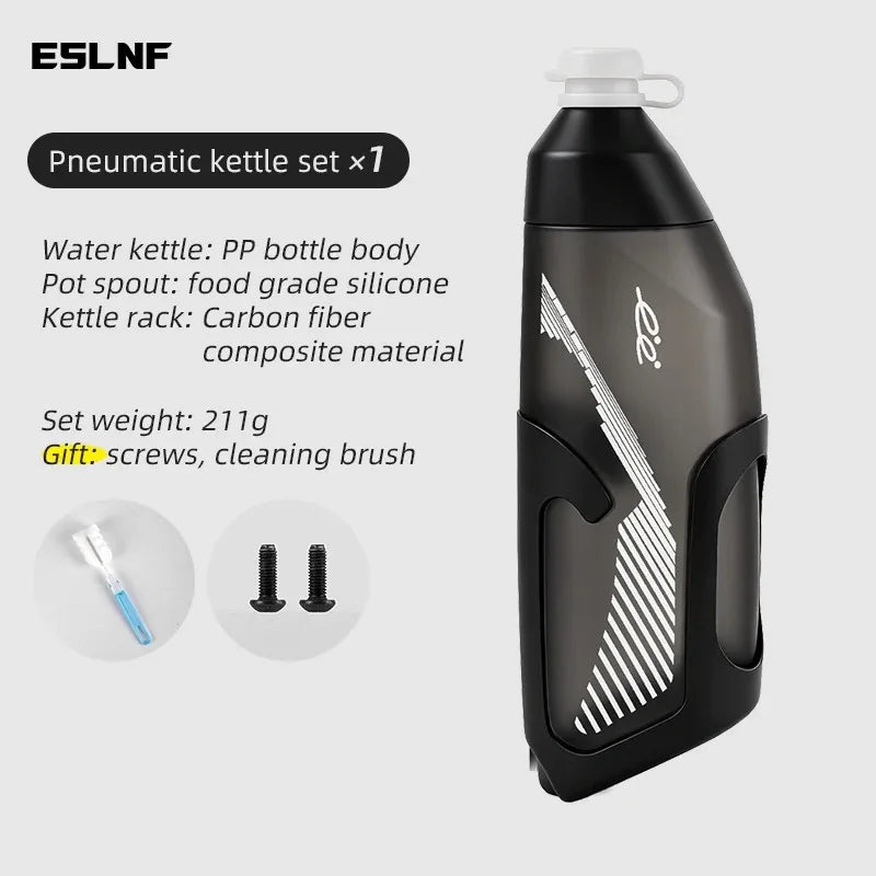ESLNF 680ml Aerodynamic Cycling Water Bottle with Cage Cycling Water Bottle Nixie Black stripe