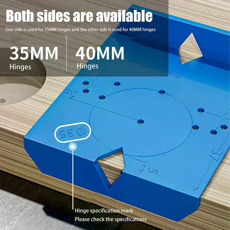 2Pcs Hinge Drilling Locator – Cabinet Door Template Jig Woodworking Drilling Jig Nixie