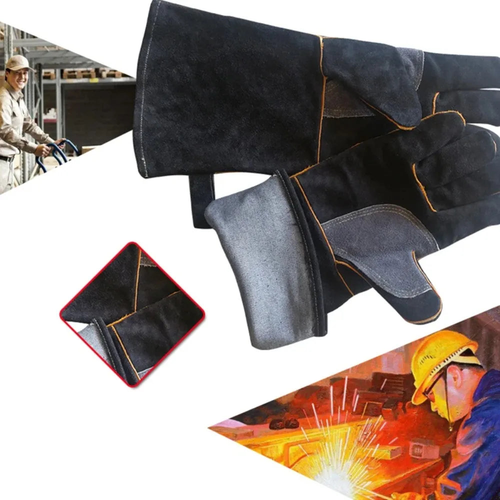 Cowhide Leather Heat-Resistant Gloves with Kevlar Stitching Heat Resistant Gloves Nixie