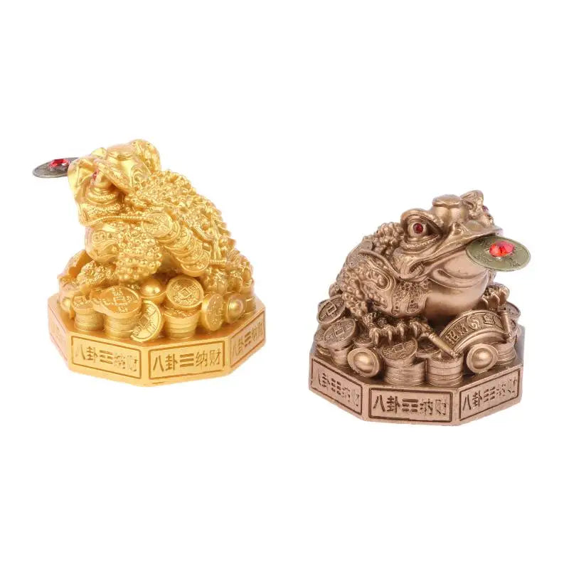 Feng Shui Money Frog Statue – Three-Legged Toad Figurine Decorative Figurine Nixie
