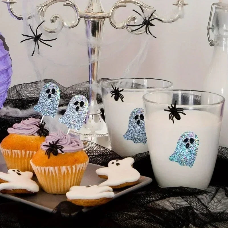 500Pcs Halloween Bat Stickers Roll – Laser Glitter Waterproof Craft Sticker Roll Nixie
