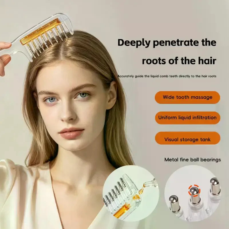 Eelhoe Scalp Massage Comb with Essential Oil Reservoir Scalp Applicator Comb Nixie
