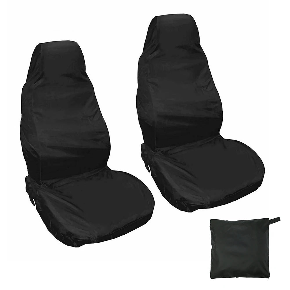 2Pcs Universal Waterproof Car Seat Covers | Breathable Protectors Car Seat Covers Nixie black