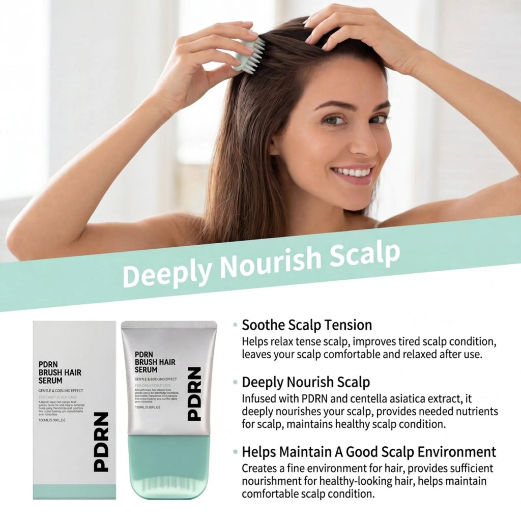 PDRN Hair Serum Cooling Brush – Scalp Nourishing Treatment Scalp Hair Serum Nixie