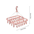 32-Clip Foldable Sock & Laundry Drying Rack Hanger