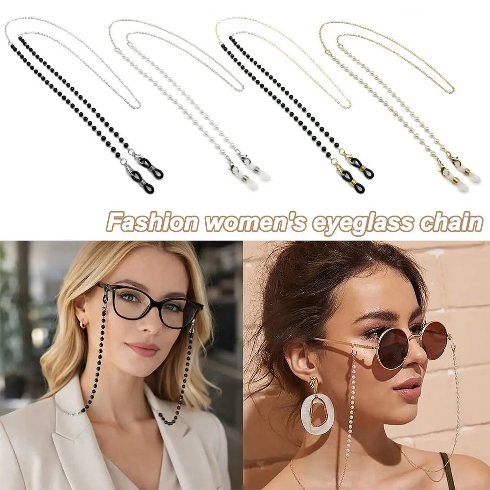 Flower Beads Eyeglass Chain Handmade Necklace Glasses Strap