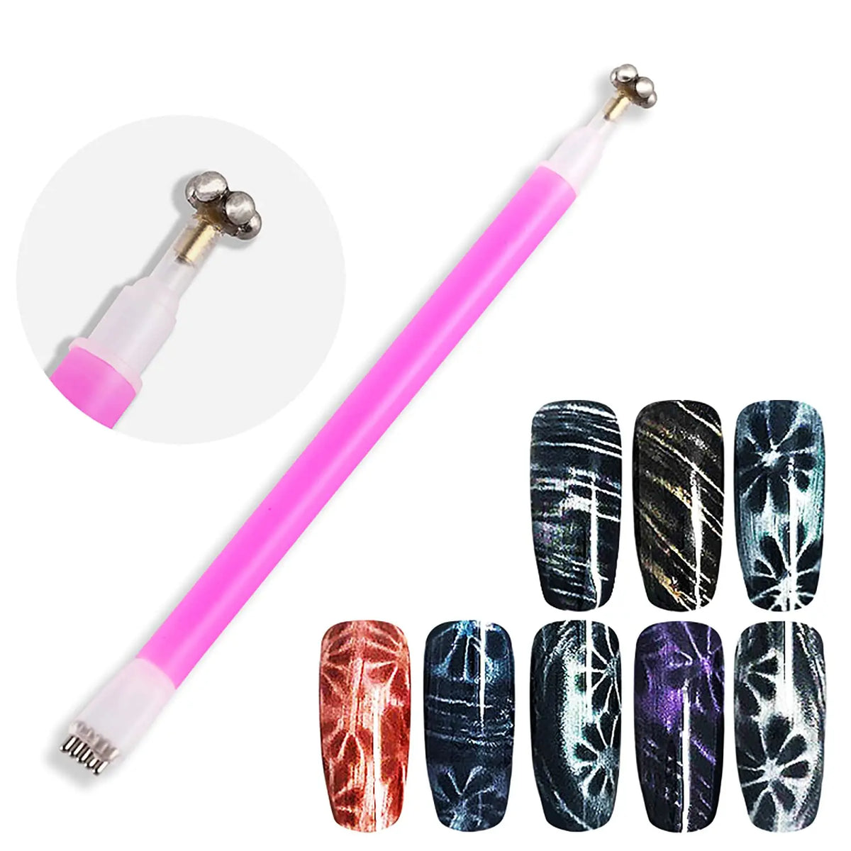 Nixie Dual-Ended Cat Eye Nail Magnet – 3D Gel Polish Tool Nail Art Magnet Nixie Double ended magnet