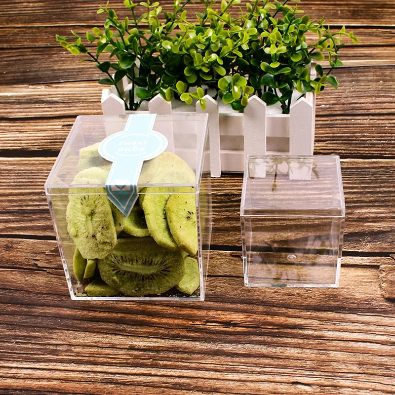 Clear Square Acrylic Box with Lid – Candy & Gift Storage Storage Box Nixie