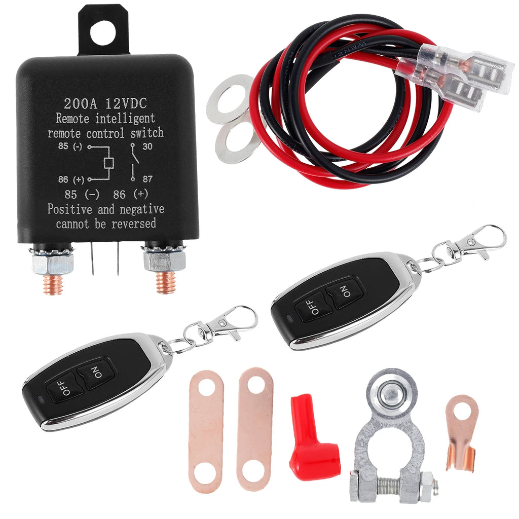 12V Remote Car Battery Disconnect Switch Isolator 200A Battery Disconnect Switch Nixie Upgraded Style