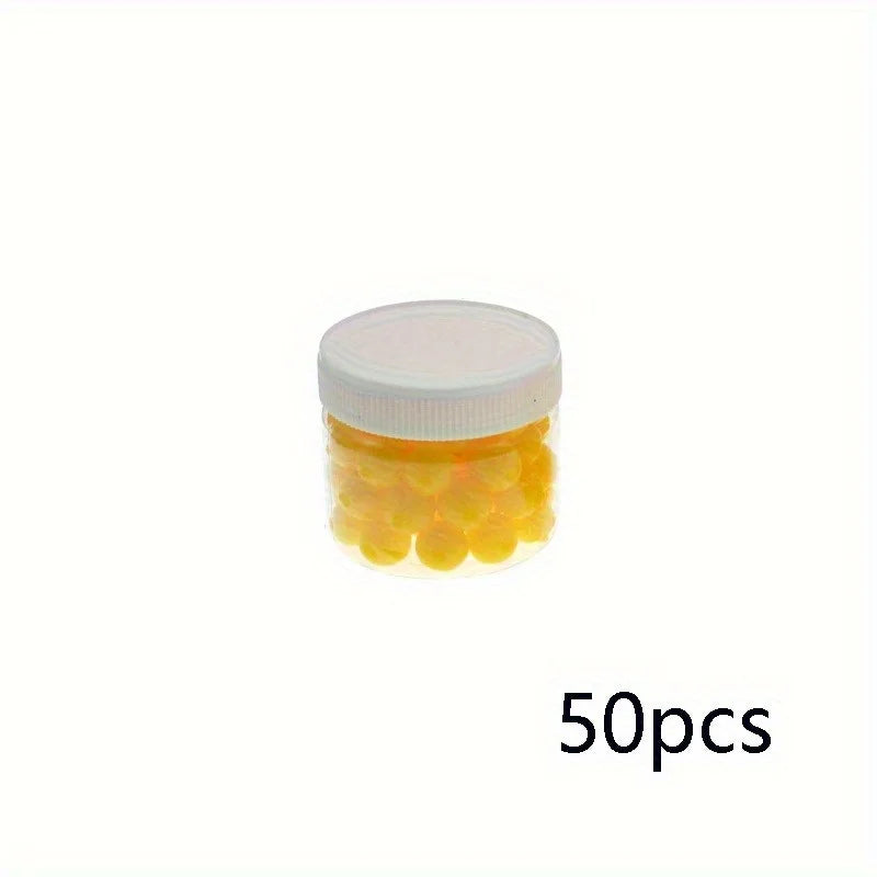 50Pcs Corn Soft Bait 8mm 10mm Floating Carp Fishing Lures Fishing Soft Bait Nixie yellow 8mm