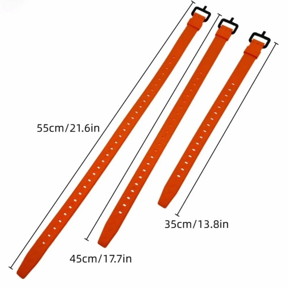 Adjustable Silicone Cargo Tie-Down Straps 35/45/55cm Reusable Cargo Bundling Strap Nixie