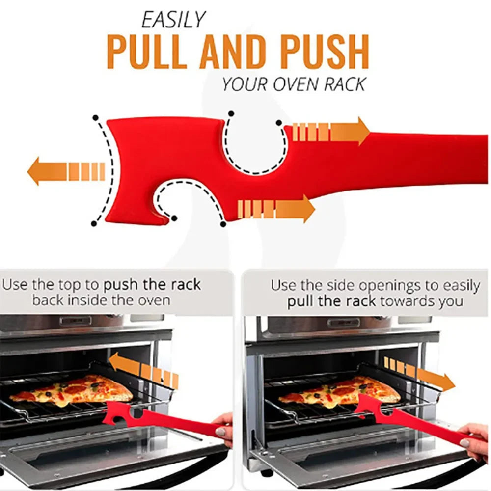 Oven Baking Tray Push-Pull Rod | Kitchen Rack Tool Oven Tray Tool Nixie