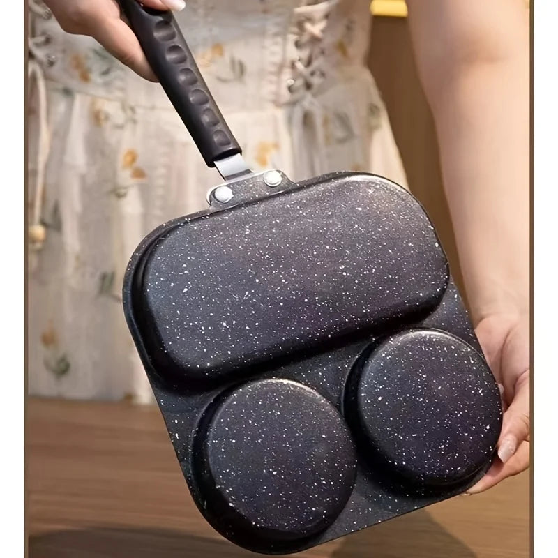 3-in-1 Non-Stick Divided Skillet | Stone Coating Breakfast Pan