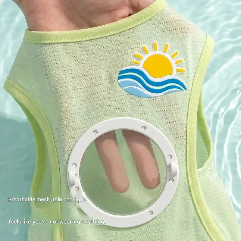 Cooling Dog Vest with Fan – Breathable Ice Silk Summer Coat Dog Cooling Vest Nixie