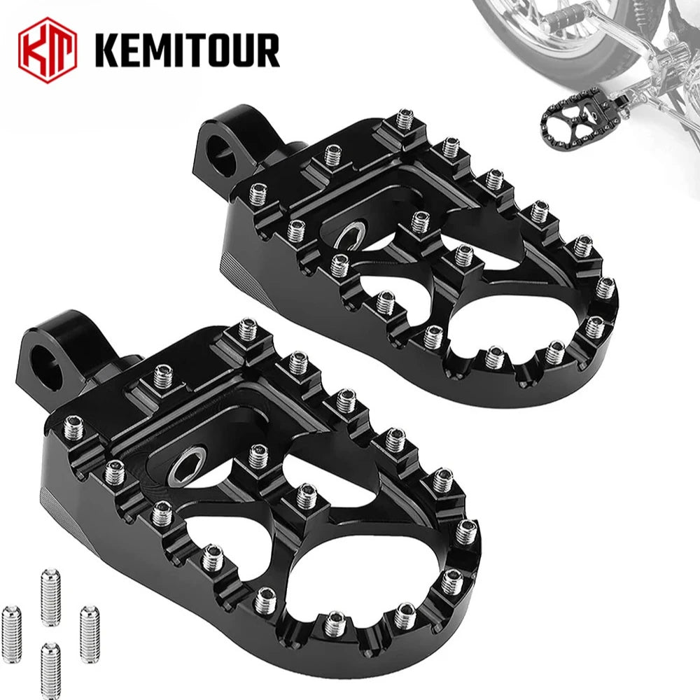 CNC Wide Fat Motorcycle Foot Pegs 360° Adjustable – Iron 883 Motorcycle Foot Pegs Nixie