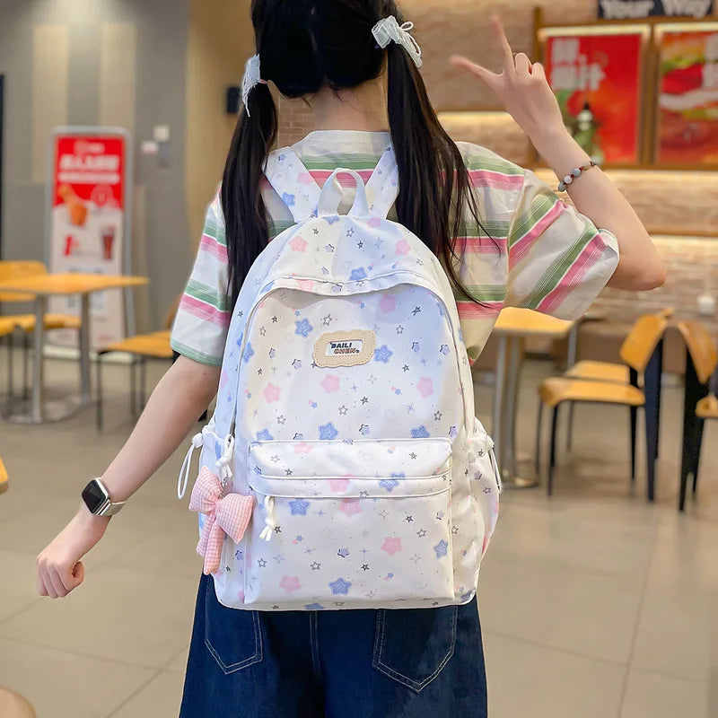 Cute Lightweight College Backpack for Teen Girls – Stylish Nylon Girls School Backpack Nixie