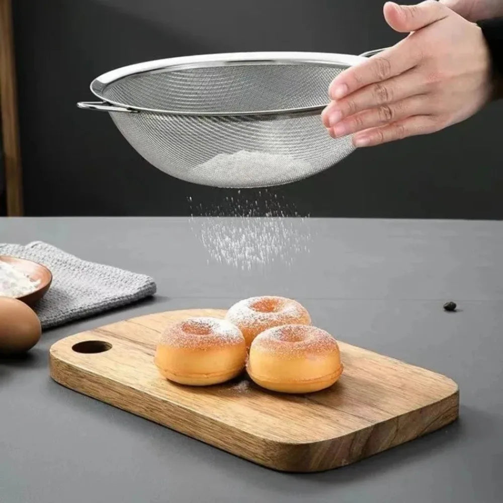 16cm Stainless Steel Fine Mesh Sifter & Kitchen Strainer
