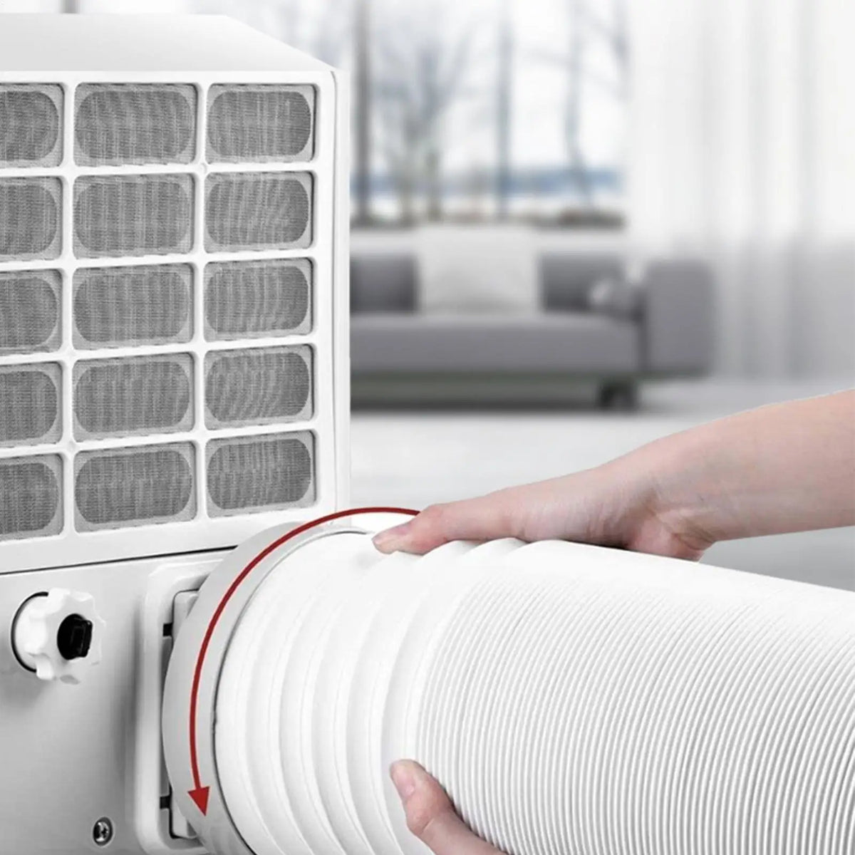 Portable AC Exhaust Hose 1.5/2/3M Corrugated Window Vent Kit