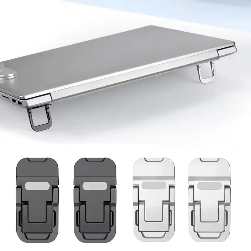 2PCS Foldable Laptop Stand Self-Adhesive Adjustable Notebook Riser