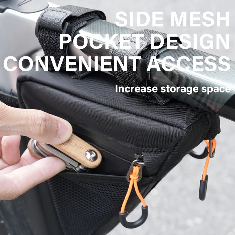 ESLNF Bicycle Triangle Frame Bag | Dual Mesh Pockets