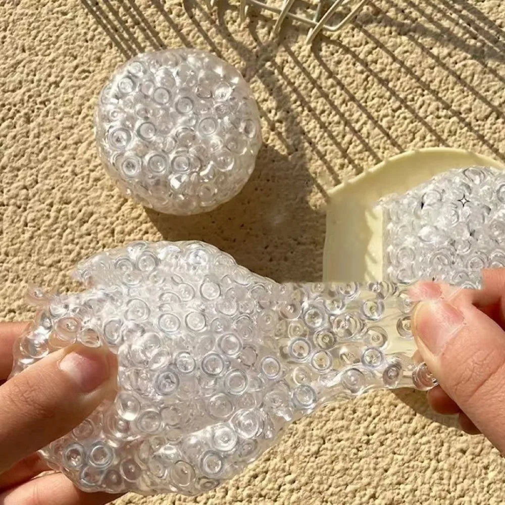 Super Soft Squishy Sensory Fidget Ball – Memory Gel Ice Bead Toy Sensory Fidget Toy Nixie White