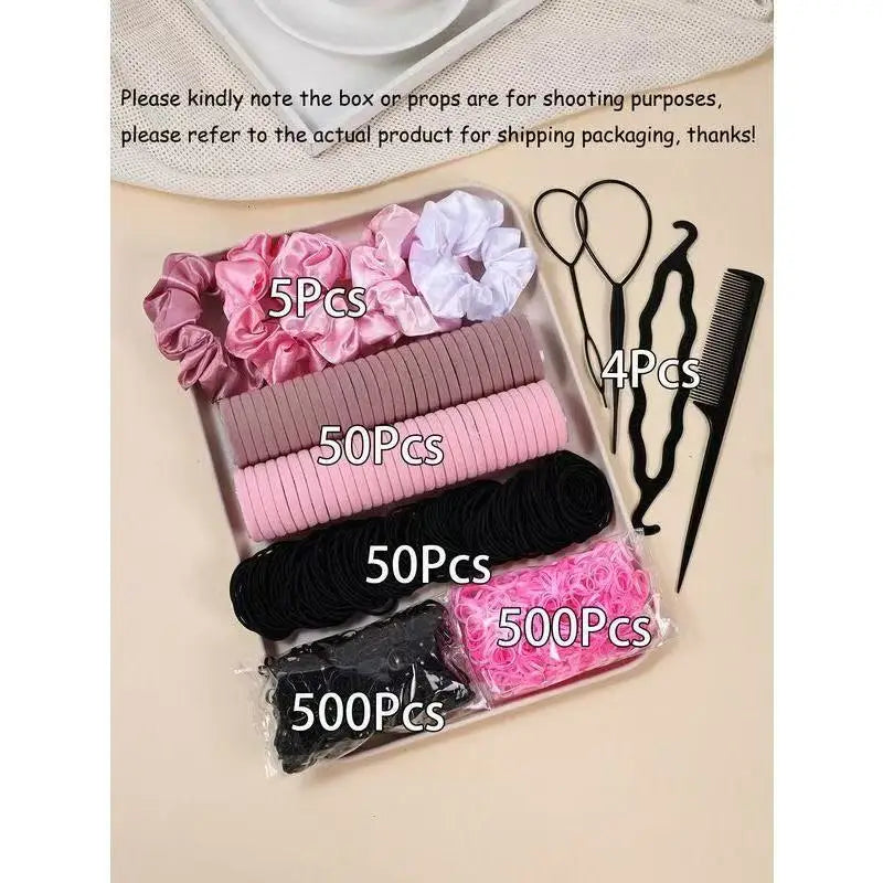 Nixie Hair Tie Set – Versatile Women's Elastic Hair Bands