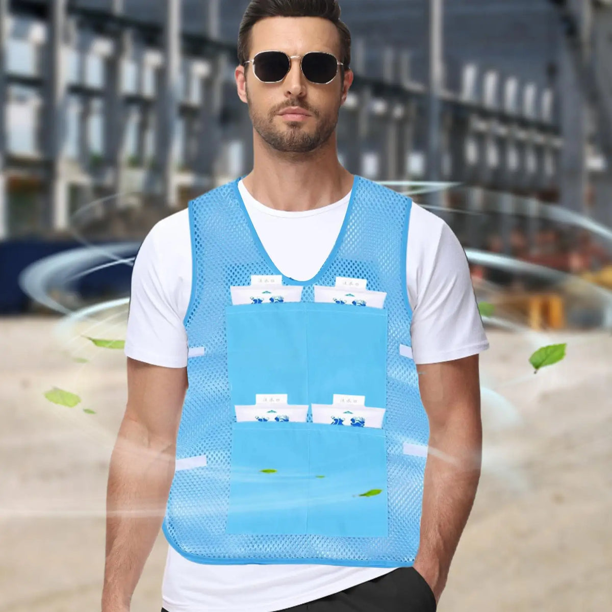 Cooling Ice Vest with Ice Packs | Breathable Summer Vest Cooling Ice Vest Nixie