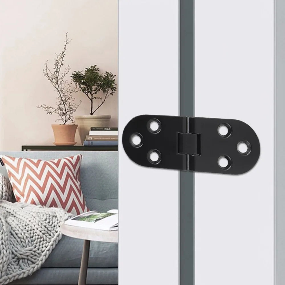 4-Pack Zinc Alloy Flip Top Folding Table Hinges Black 80×30mm Furniture Hinge Nixie