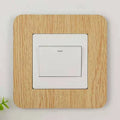 Light Switch Protective Cover – Dustproof No-Drill Wall Panel Switch Protective Cover Nixie Wood Grain Color B 1Pc
