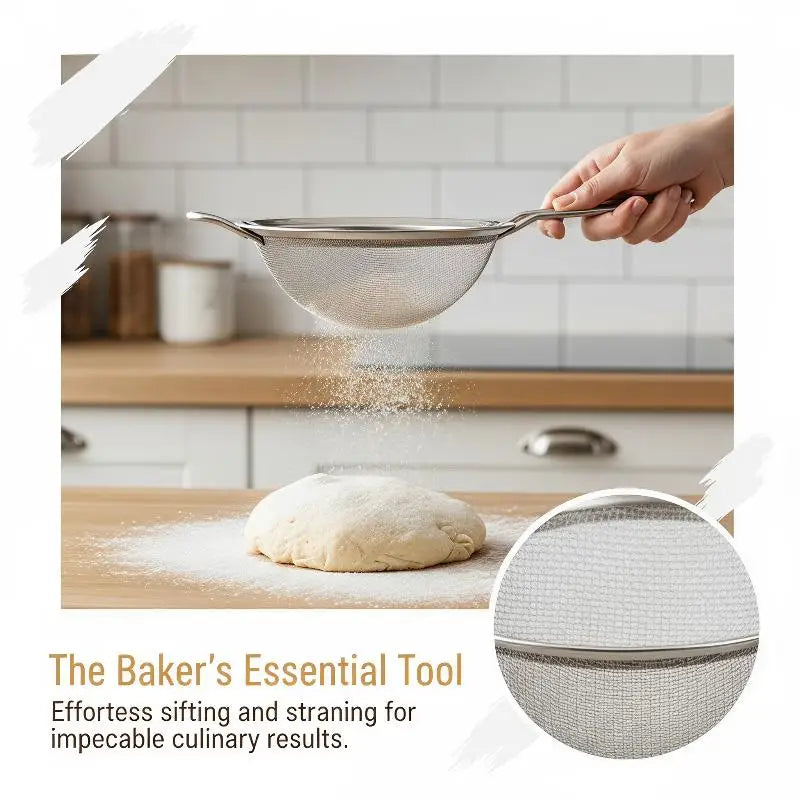 Fine Mesh Stainless Steel Strainer Sieve with Handle Kitchen Strainer Sieve Nixie